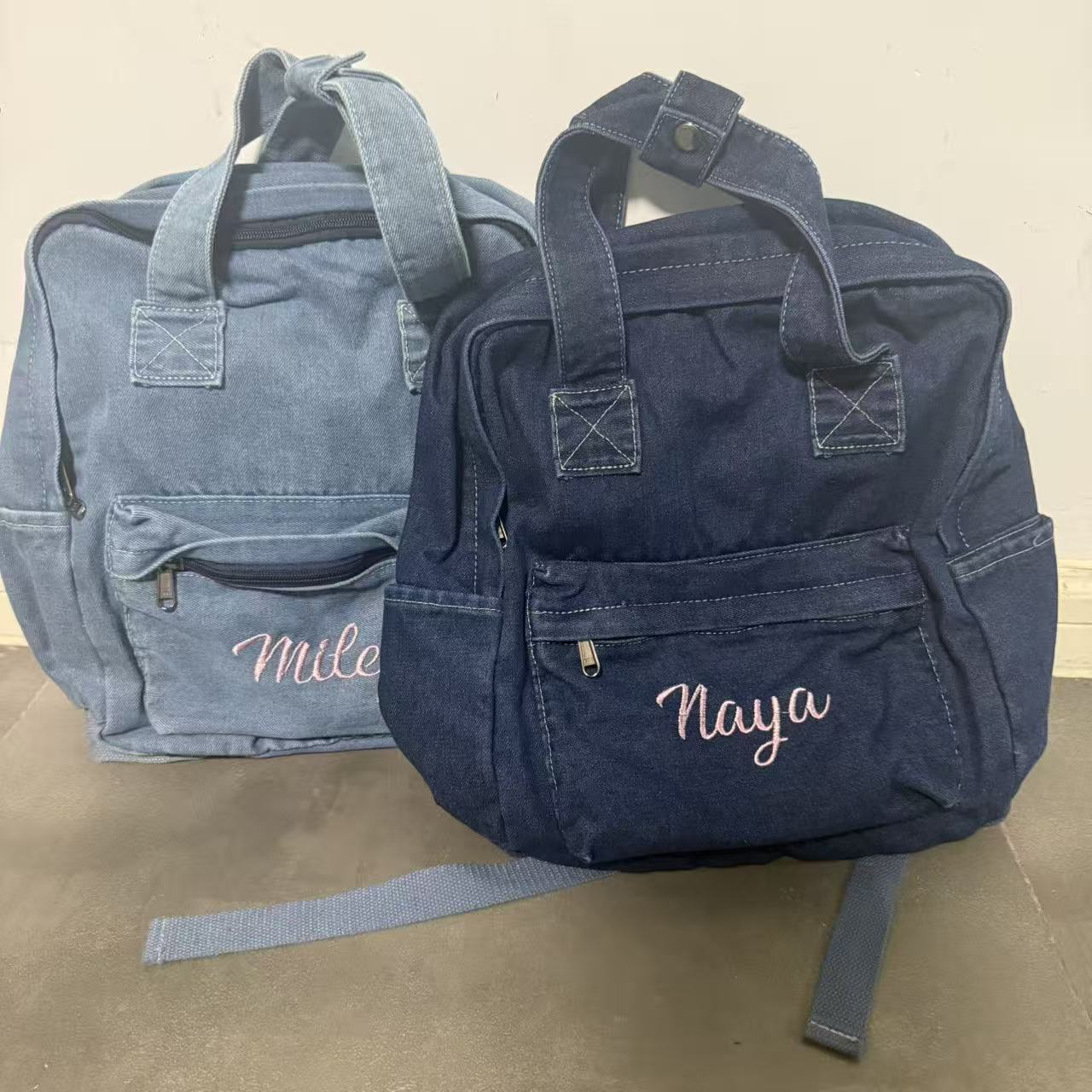 Canvas Backpack Casual - Персонализированный джинсовый рюкзак из холщовой ткани