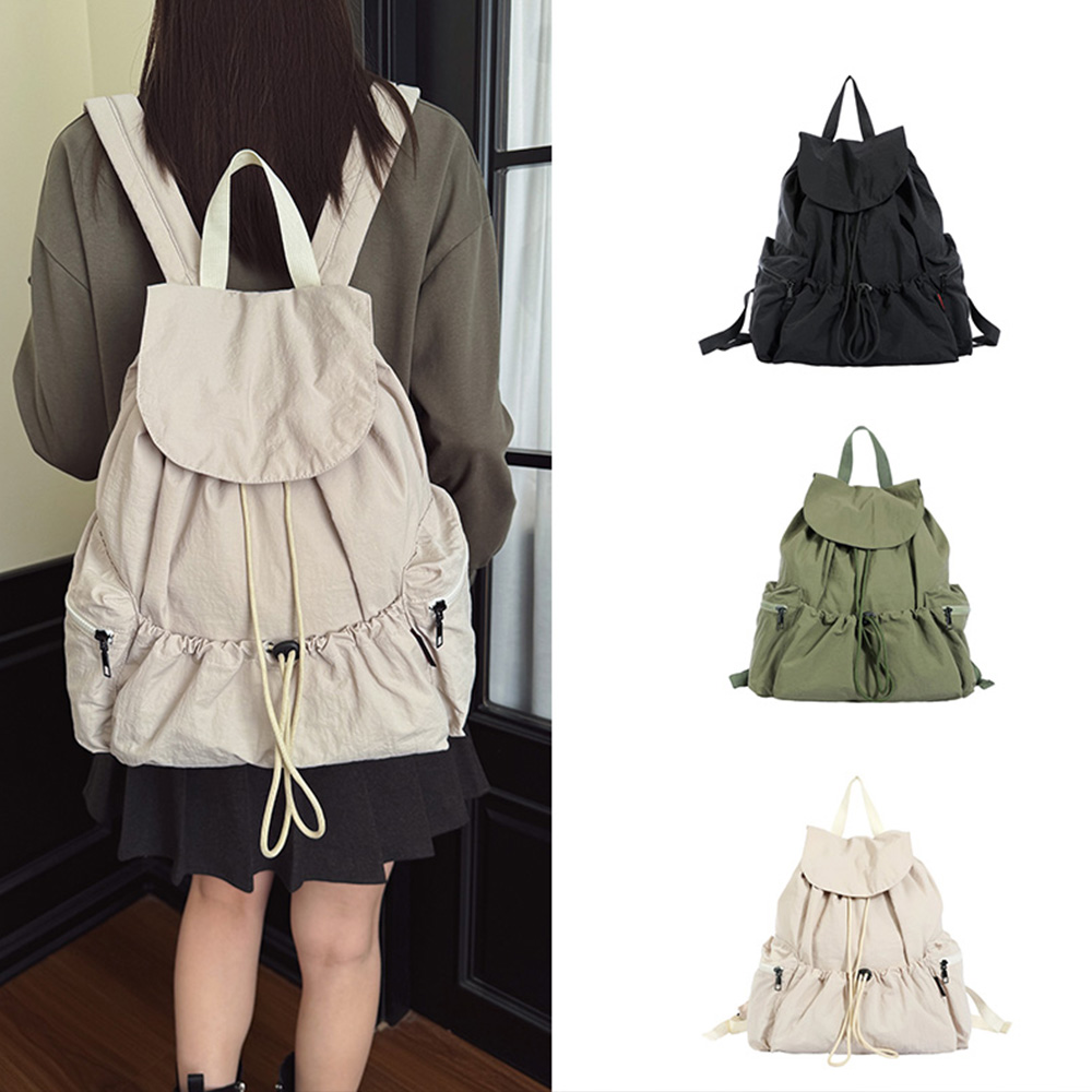 Canvas Backpack Casual - Рюкзак с завязками, нейлоновый, с драпировкой,