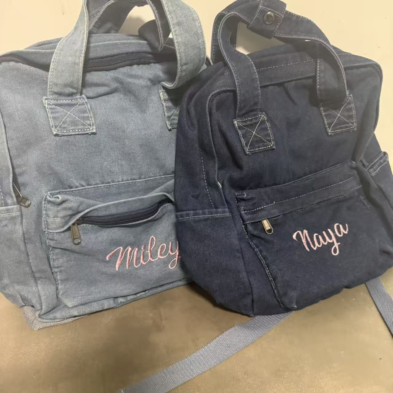 Персонализированный джинсовый  – обзор и цена Canvas Backpack Casual