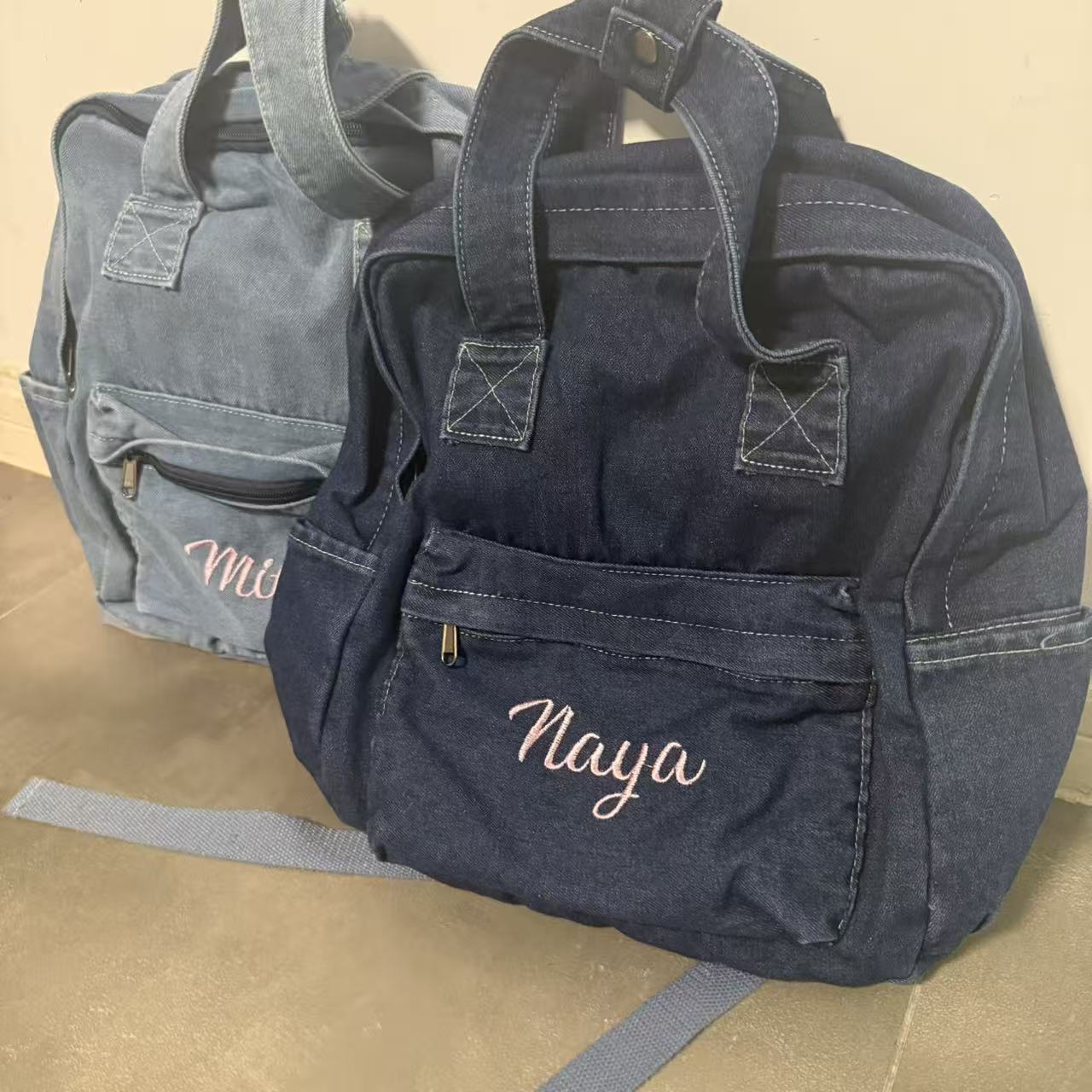 Персонализированный джинсовый  – обзор и цена Canvas Backpack Casual
